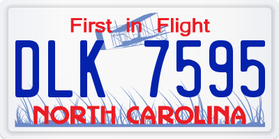 NC license plate DLK7595