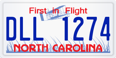 NC license plate DLL1274