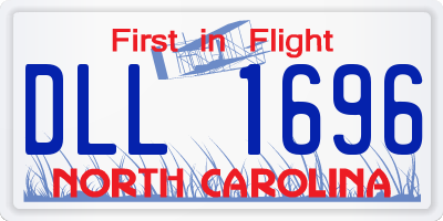 NC license plate DLL1696