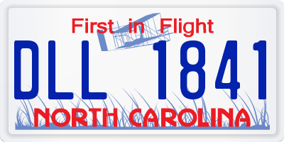 NC license plate DLL1841