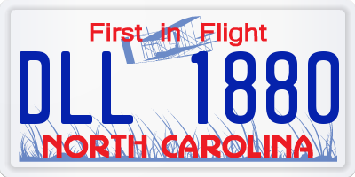 NC license plate DLL1880