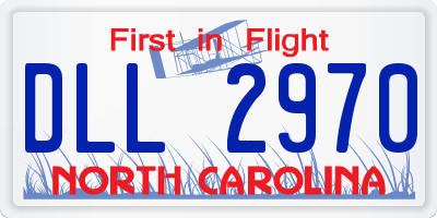 NC license plate DLL2970