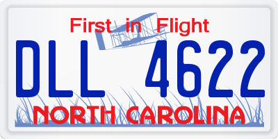 NC license plate DLL4622