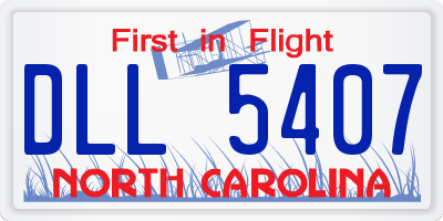 NC license plate DLL5407