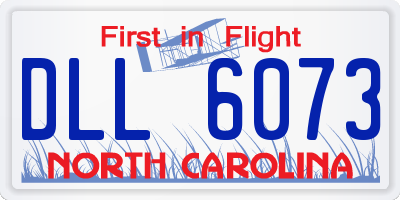 NC license plate DLL6073