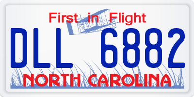 NC license plate DLL6882