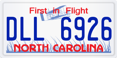 NC license plate DLL6926
