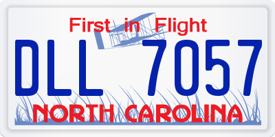 NC license plate DLL7057