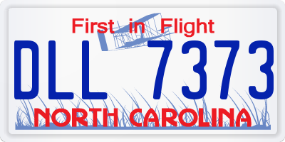 NC license plate DLL7373