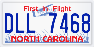 NC license plate DLL7468