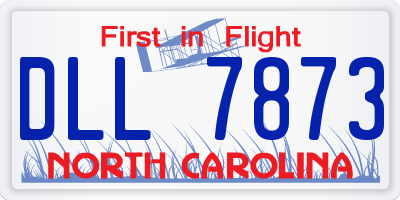 NC license plate DLL7873