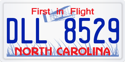 NC license plate DLL8529
