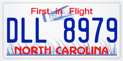 NC license plate DLL8979