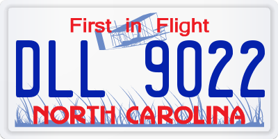 NC license plate DLL9022