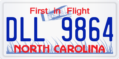 NC license plate DLL9864