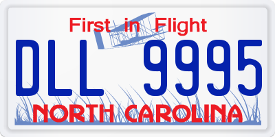 NC license plate DLL9995