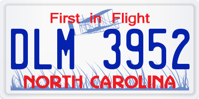 NC license plate DLM3952