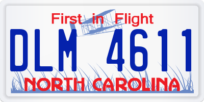 NC license plate DLM4611