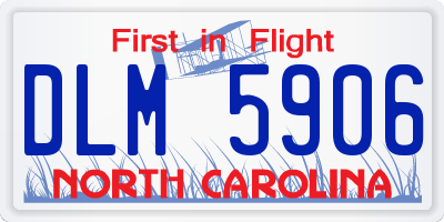 NC license plate DLM5906