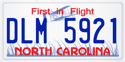 NC license plate DLM5921