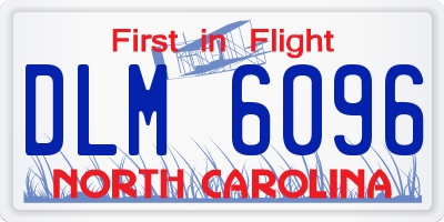 NC license plate DLM6096