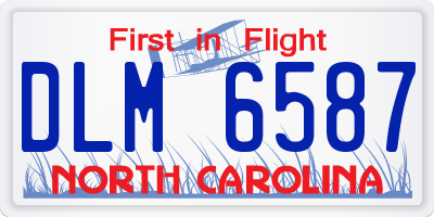 NC license plate DLM6587