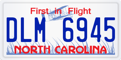 NC license plate DLM6945
