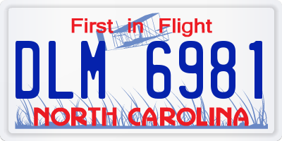 NC license plate DLM6981