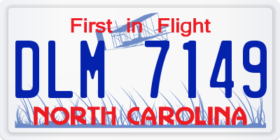 NC license plate DLM7149