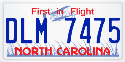 NC license plate DLM7475