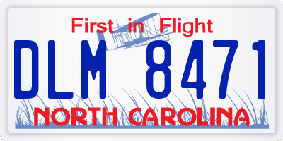 NC license plate DLM8471