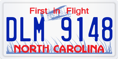 NC license plate DLM9148