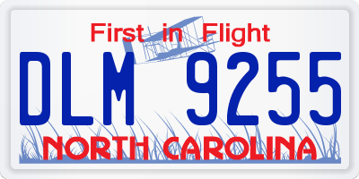 NC license plate DLM9255