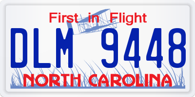 NC license plate DLM9448