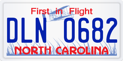 NC license plate DLN0682
