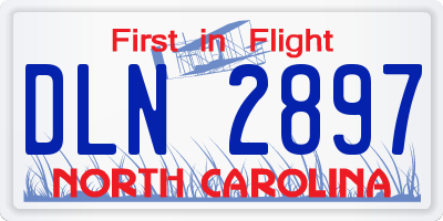 NC license plate DLN2897