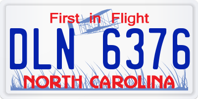 NC license plate DLN6376