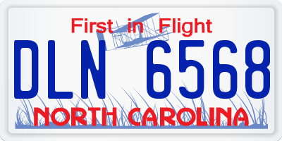 NC license plate DLN6568