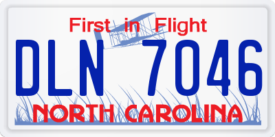 NC license plate DLN7046