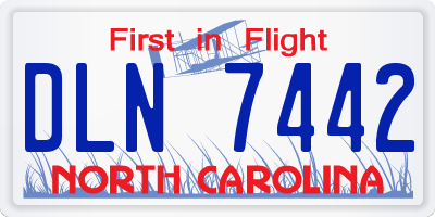 NC license plate DLN7442