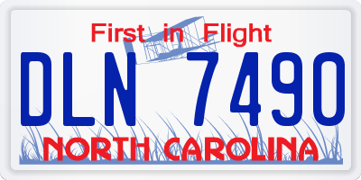 NC license plate DLN7490
