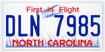 NC license plate DLN7985