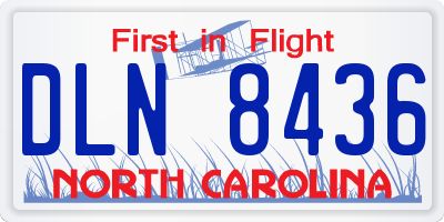 NC license plate DLN8436