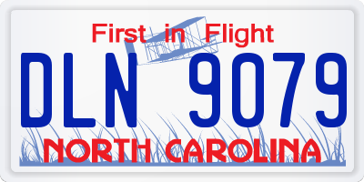 NC license plate DLN9079