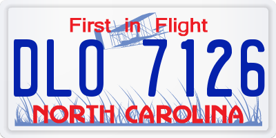 NC license plate DLO7126