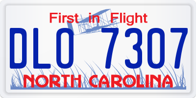 NC license plate DLO7307