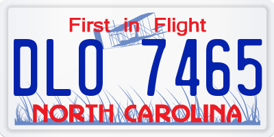 NC license plate DLO7465