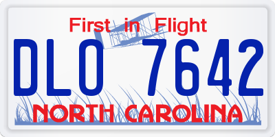 NC license plate DLO7642