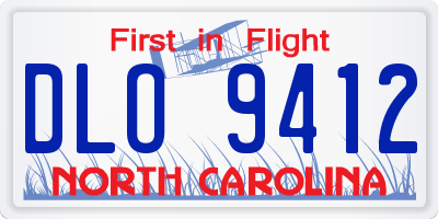 NC license plate DLO9412