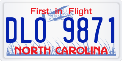 NC license plate DLO9871